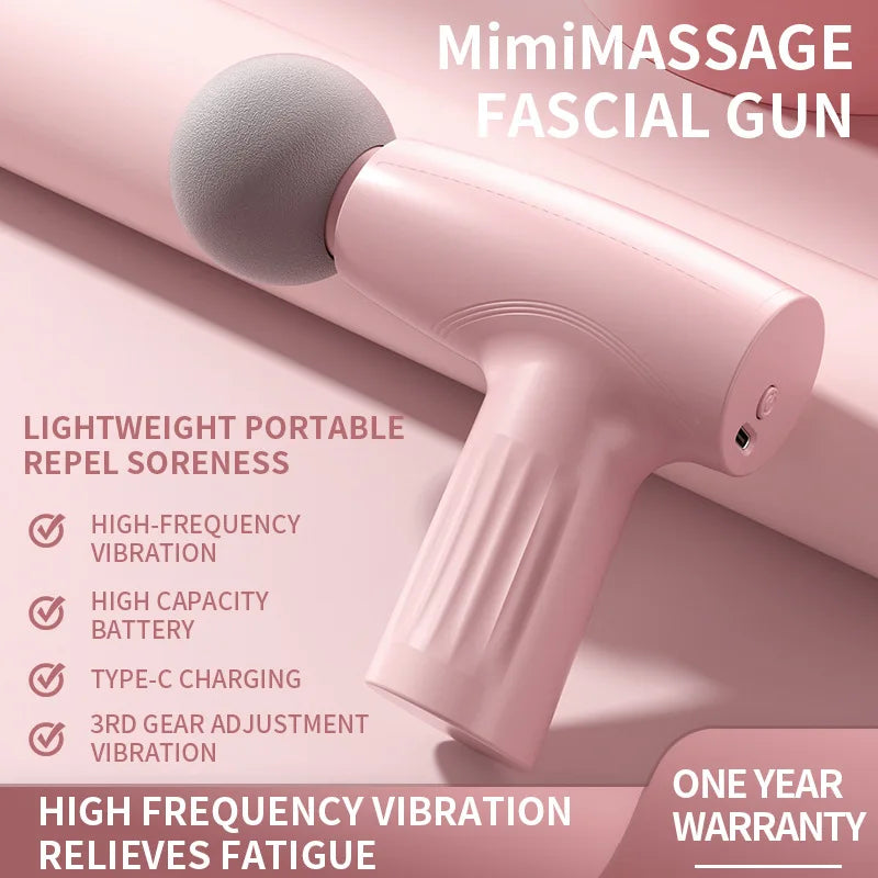 Discover the Joy of Relaxation with the Muscle Mini Pink Massage Gun!