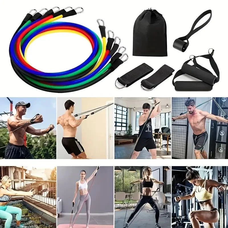 Discover the Versatility of the 11pcs TPE Resistance Bands Set