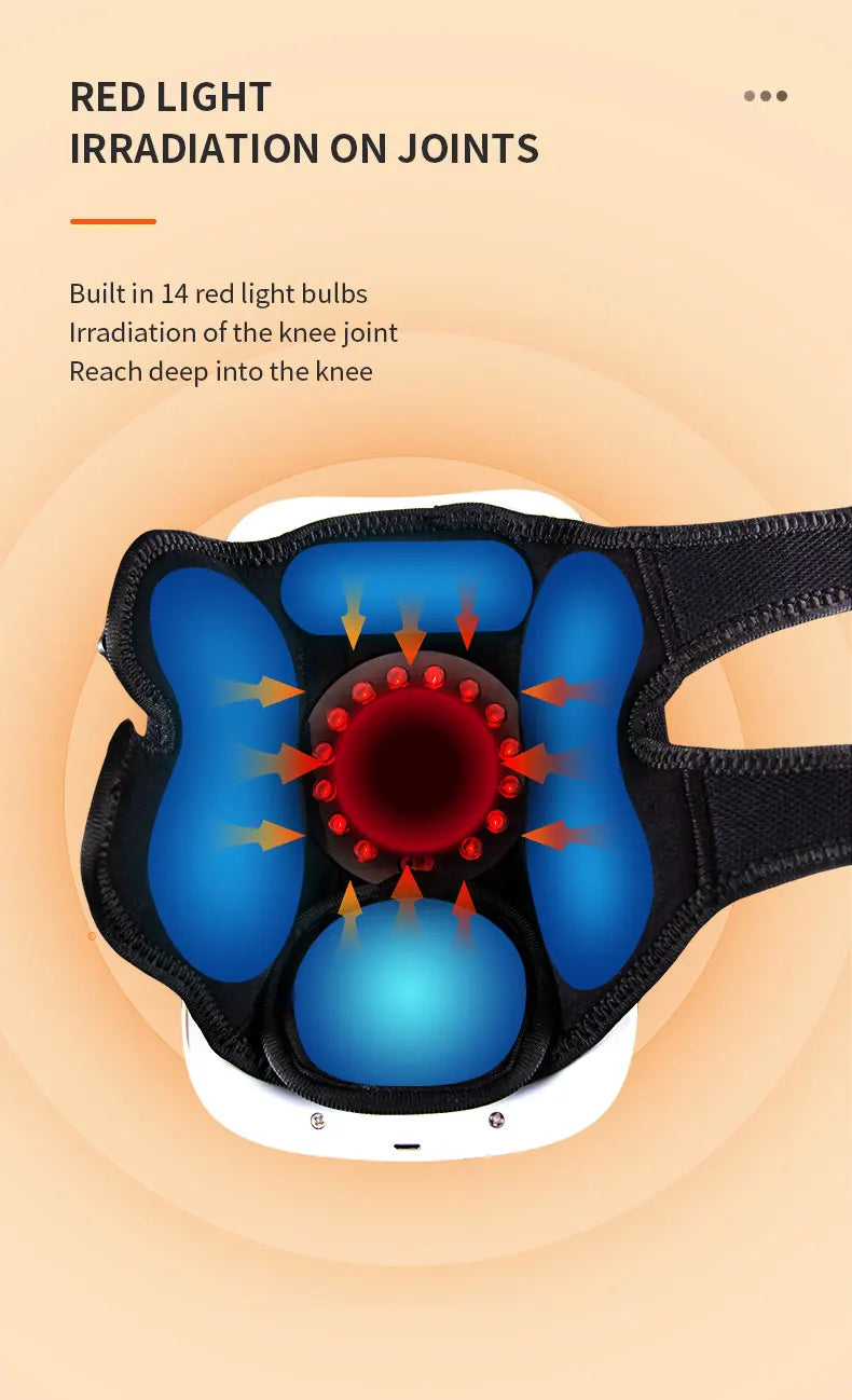 Smart Knee Massager Air Pressure Vibration Heating Infrared Knee Pain Relief Massager Elbow Shoulder Massage
