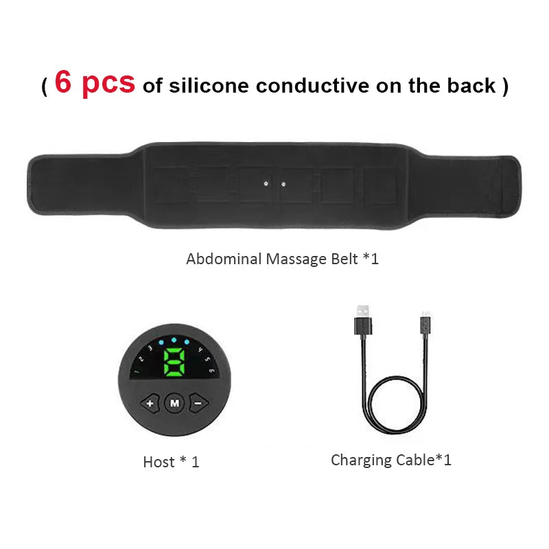 Abdominal Muscle Stimulator EMS Belly Training Belt Trainer LCD Display