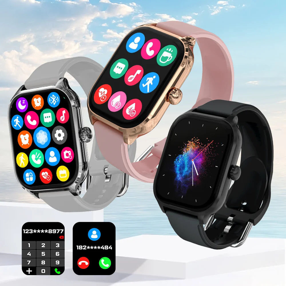 LAXASFIT New H9 Men's and Women's Smartwatch 2025 Sports Smartwatch DIY Surface Bluetooth Talking Smartwatch for Android IOS