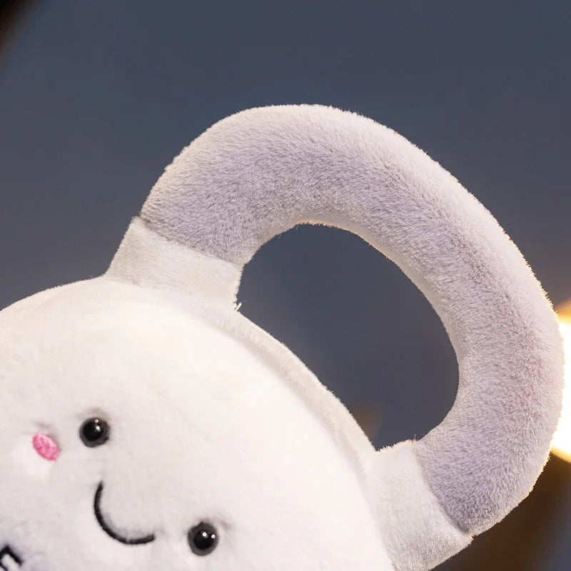 New Funny Kettlebell Barbell Plush Pendant Pillow Soft Fitness Plush Toy