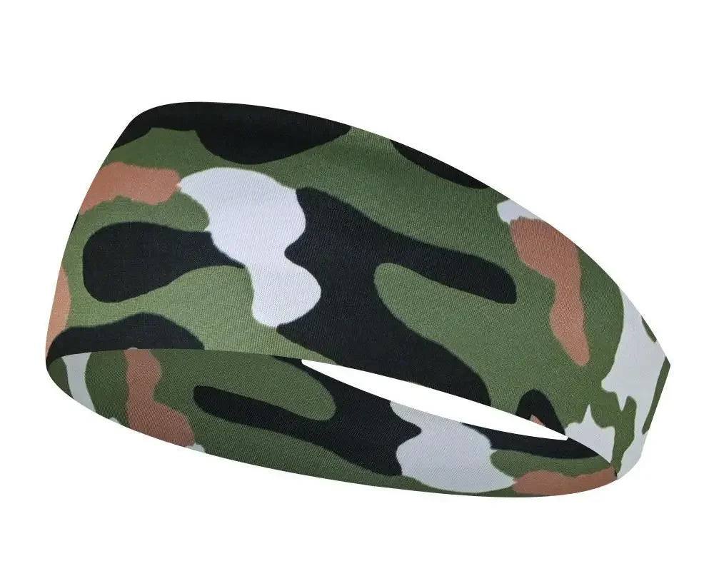 Sports Headband Men Women Printed Wide Sports Sweatband Stretch Elastic Fitness Gym Running Tennis Headwrap Yoga Hair Bands 1pc