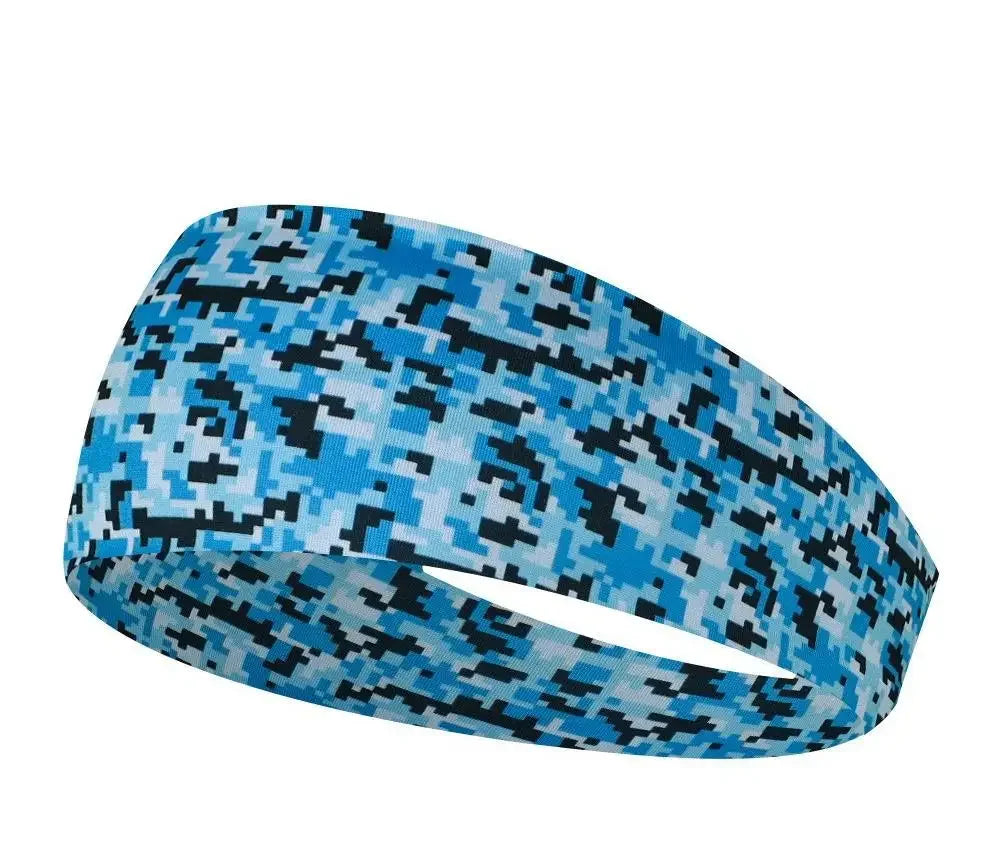 Sports Headband Men Women Printed Wide Sports Sweatband Stretch Elastic Fitness Gym Running Tennis Headwrap Yoga Hair Bands 1pc