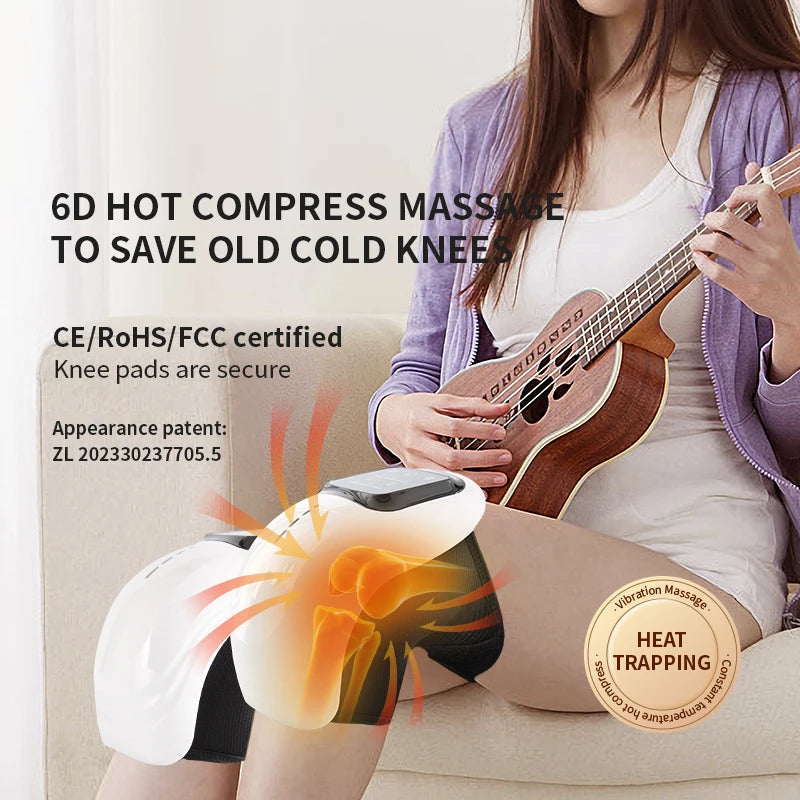 Smart Knee Massager Air Pressure Vibration Heating Infrared Knee Pain Relief Massager Elbow Shoulder Massage