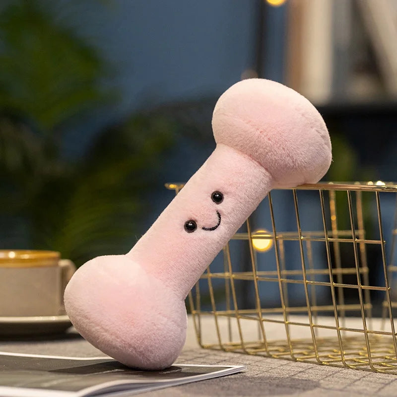 New Funny Kettlebell Barbell Plush Pendant Pillow Soft Fitness Plush Toy