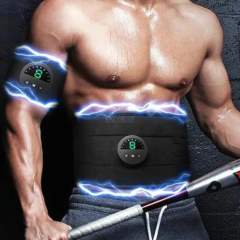Abdominal Muscle Stimulator EMS Belly Training Belt Trainer LCD Display