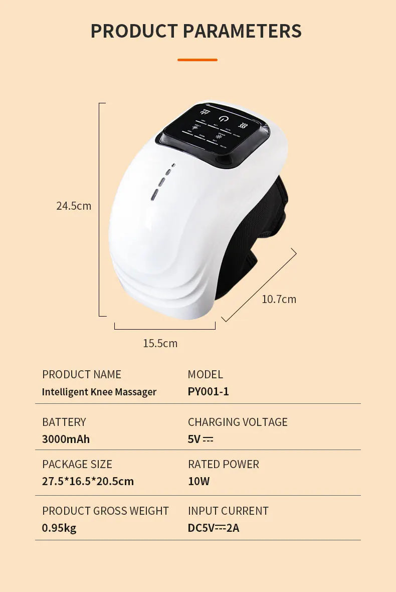 Smart Knee Massager Air Pressure Vibration Heating Infrared Knee Pain Relief Massager Elbow Shoulder Massage