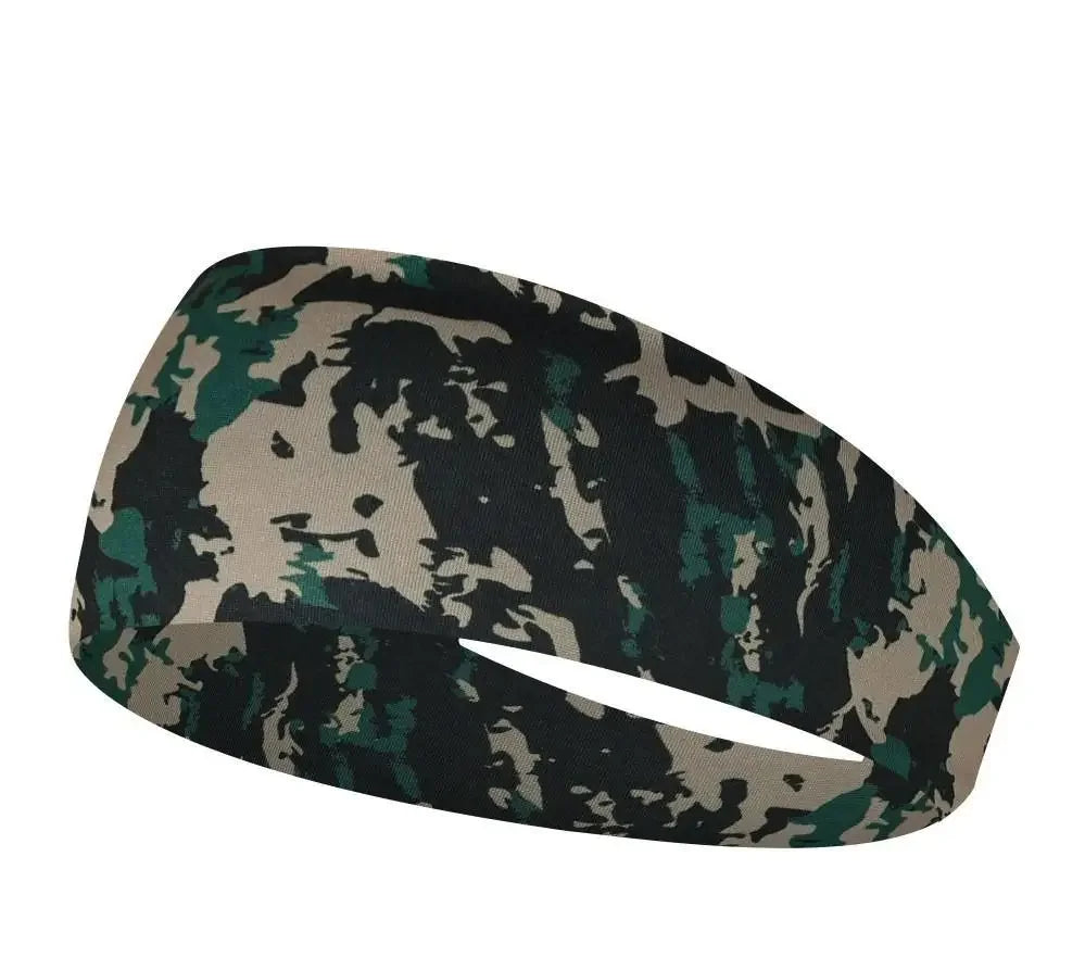 Sports Headband Men Women Printed Wide Sports Sweatband Stretch Elastic Fitness Gym Running Tennis Headwrap Yoga Hair Bands 1pc