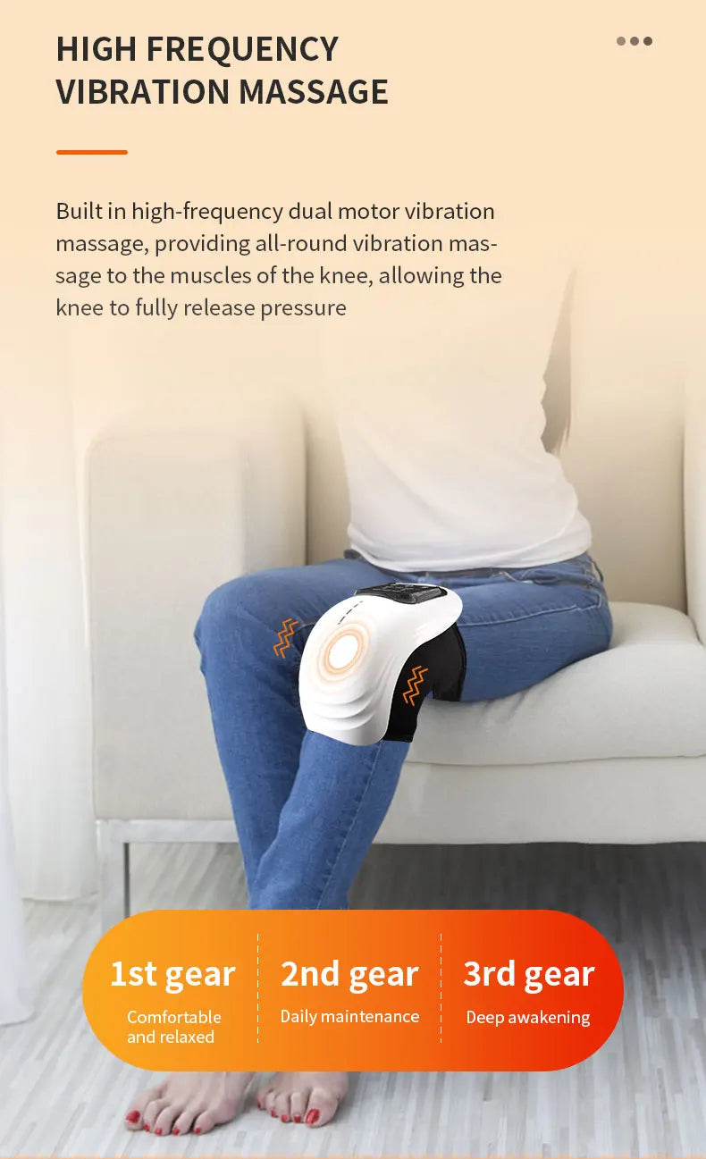 Smart Knee Massager Air Pressure Vibration Heating Infrared Knee Pain Relief Massager Elbow Shoulder Massage