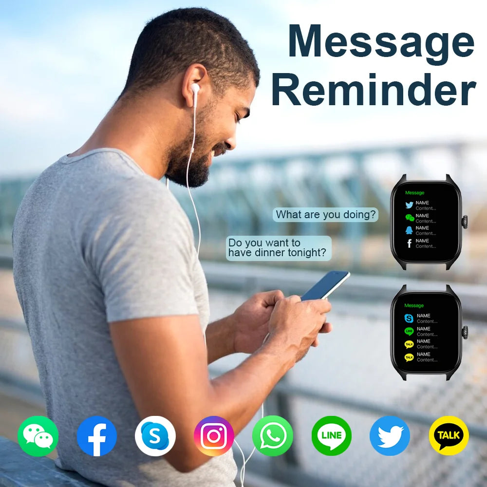 LAXASFIT New H9 Men's and Women's Smartwatch 2025 Sports Smartwatch DIY Surface Bluetooth Talking Smartwatch for Android IOS