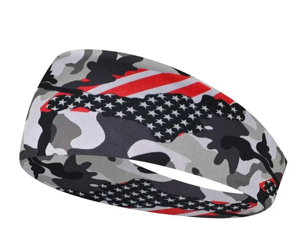 Sports Headband Men Women Printed Wide Sports Sweatband Stretch Elastic Fitness Gym Running Tennis Headwrap Yoga Hair Bands 1pc