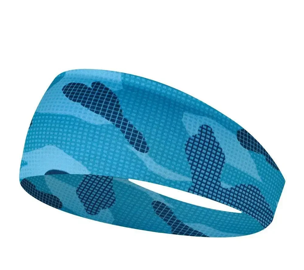 Sports Headband Men Women Printed Wide Sports Sweatband Stretch Elastic Fitness Gym Running Tennis Headwrap Yoga Hair Bands 1pc
