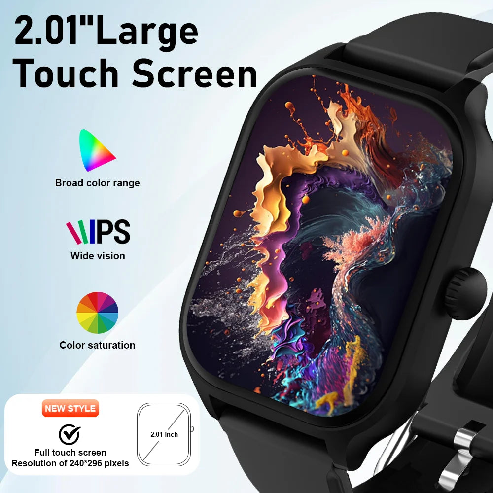 LAXASFIT New H9 Men's and Women's Smartwatch 2025 Sports Smartwatch DIY Surface Bluetooth Talking Smartwatch for Android IOS